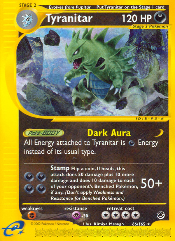 Tyranitar (66/165) [Expedition: Base Set] | Enigma On Main