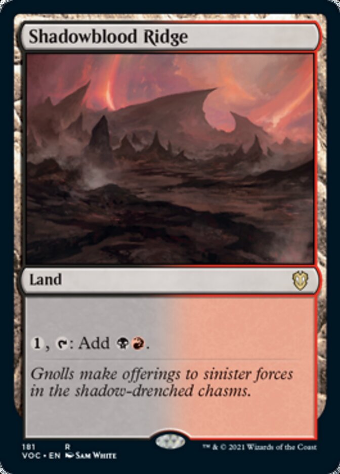 Shadowblood Ridge [Innistrad: Crimson Vow Commander] | Enigma On Main