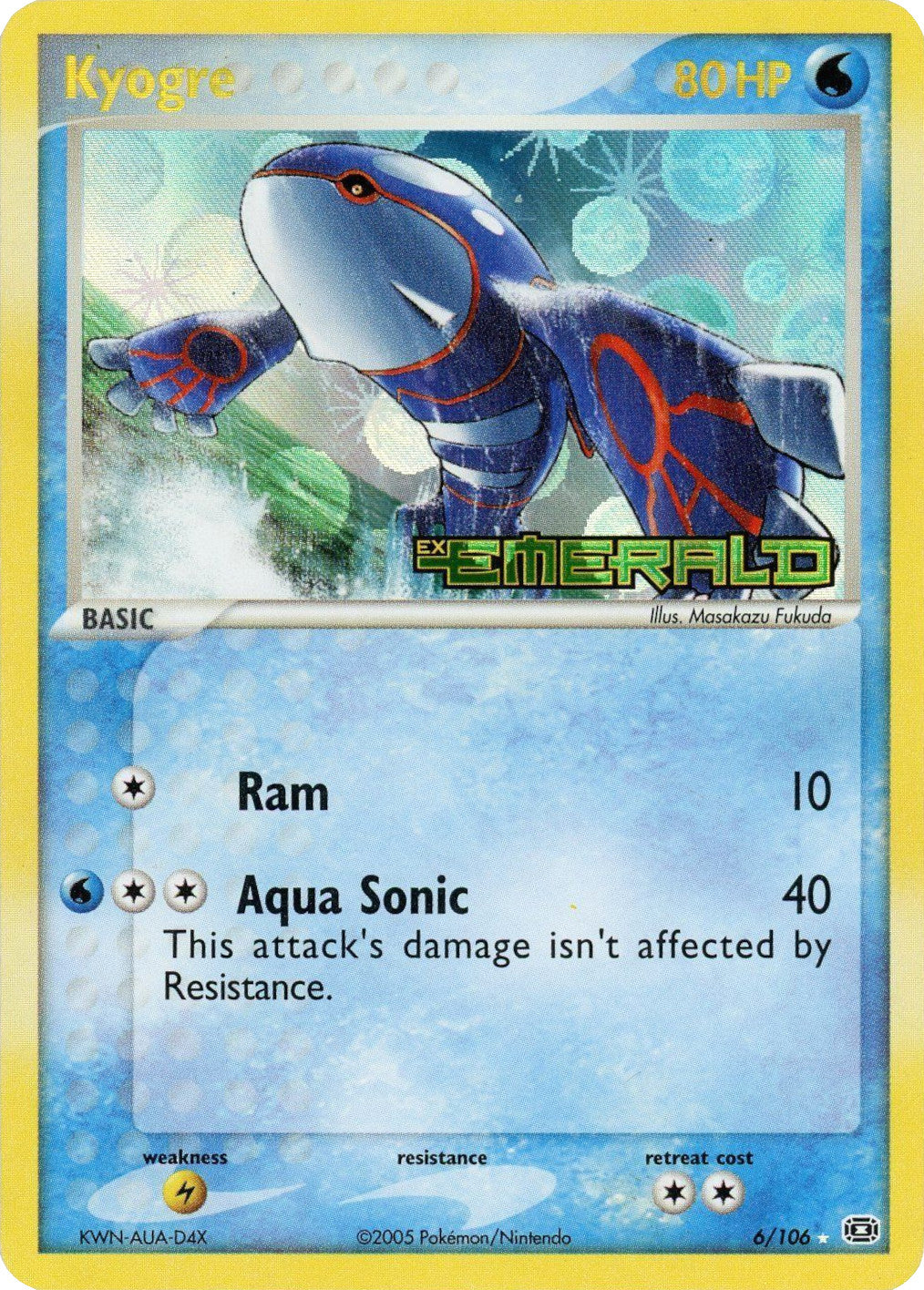 Kyogre (6/106) (Stamped) [EX: Emerald] | Enigma On Main