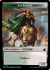 Elf Knight // Centaur Double-Sided Token [Ravnica Remastered Tokens] | Enigma On Main