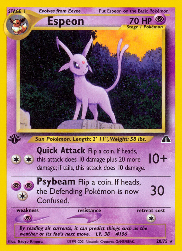 Espeon (20/75) [Neo Discovery 1st Edition] | Enigma On Main