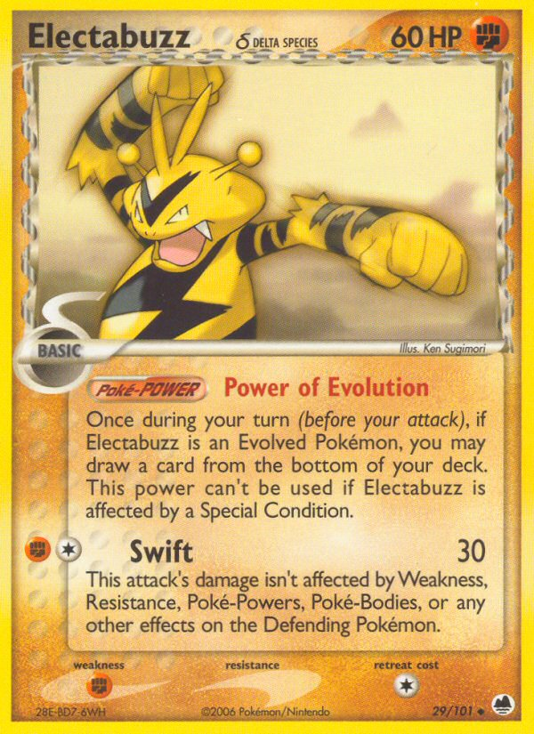 Electabuzz (29/101) (Delta Species) [EX: Dragon Frontiers] | Enigma On Main