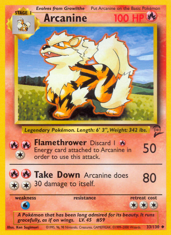 Arcanine (33/130) [Base Set 2] | Enigma On Main