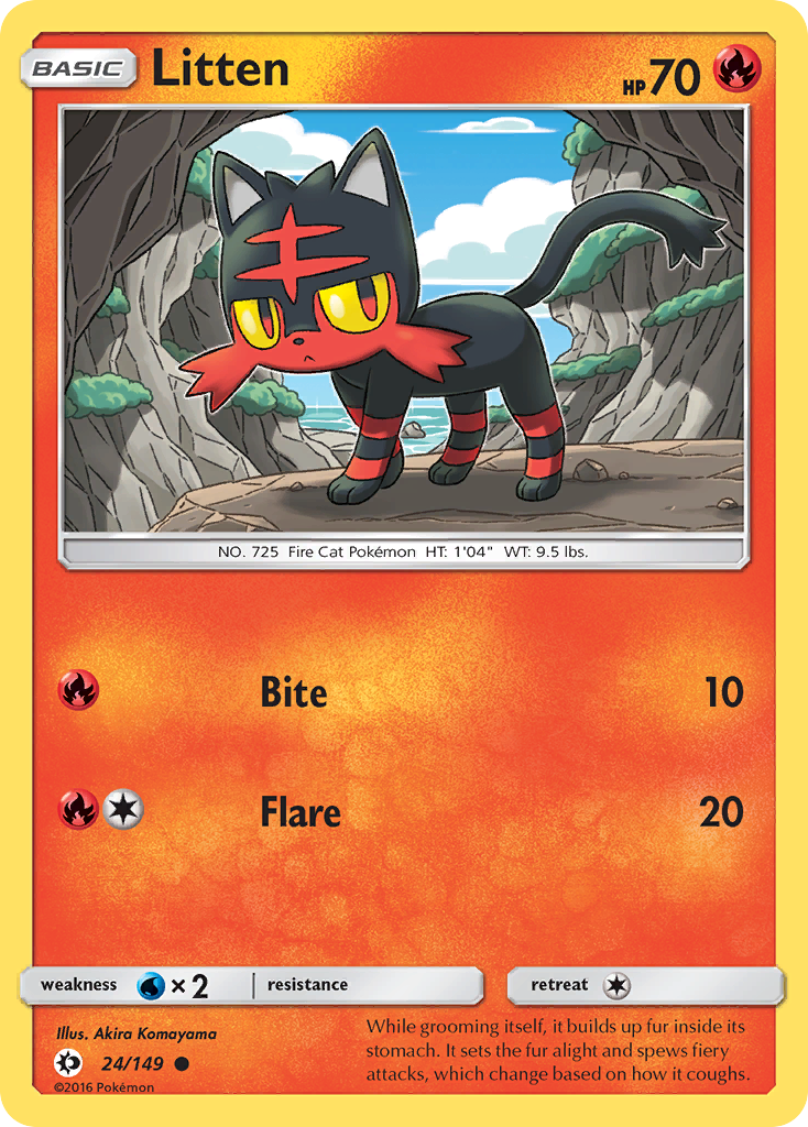 Litten (24/149) [Sun & Moon: Base Set] | Enigma On Main