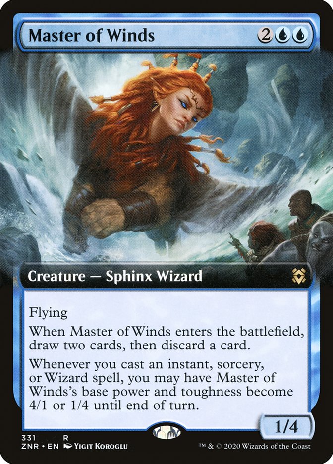 Master of Winds (Extended Art) [Zendikar Rising] | Enigma On Main