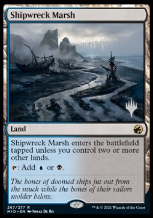 Shipwreck Marsh (Promo Pack) [Innistrad: Midnight Hunt Promos] | Enigma On Main