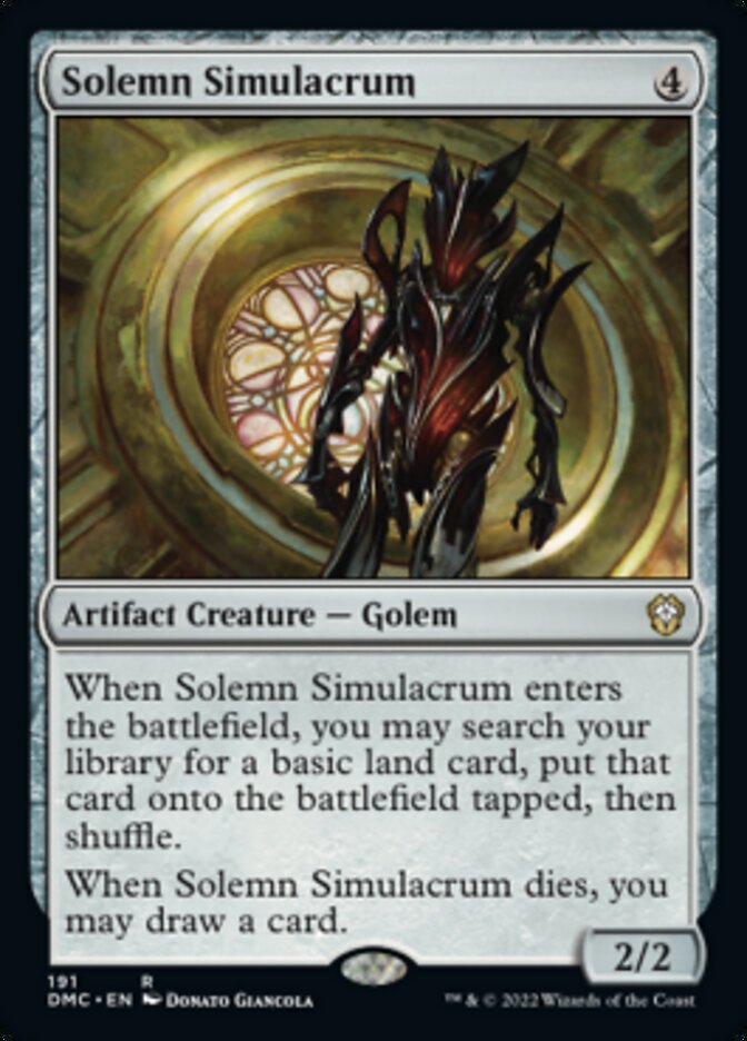 Solemn Simulacrum [Dominaria United Commander] | Enigma On Main