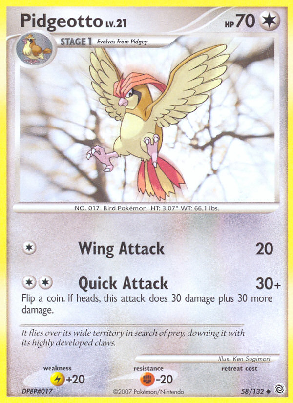 Pidgeotto (58/132) [Diamond & Pearl: Secret Wonders] | Enigma On Main