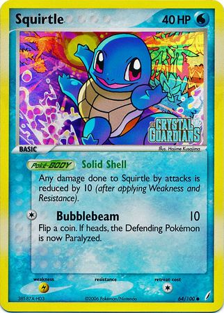 Squirtle (64/100) (Stamped) [EX: Crystal Guardians] | Enigma On Main