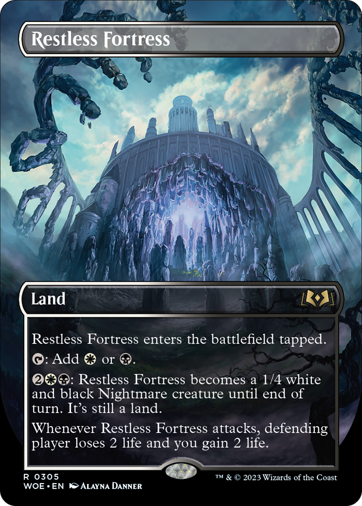 Restless Fortress (Borderless Alternate Art) [Wilds of Eldraine] | Enigma On Main