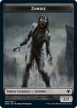 Zombie // Treasure Double-Sided Token [Game Night: Free-for-All Tokens] | Enigma On Main