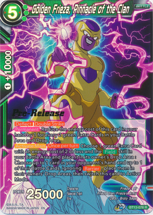 Golden Frieza, Pinnacle of the Clan (BT13-076) [Supreme Rivalry Prerelease Promos] | Enigma On Main