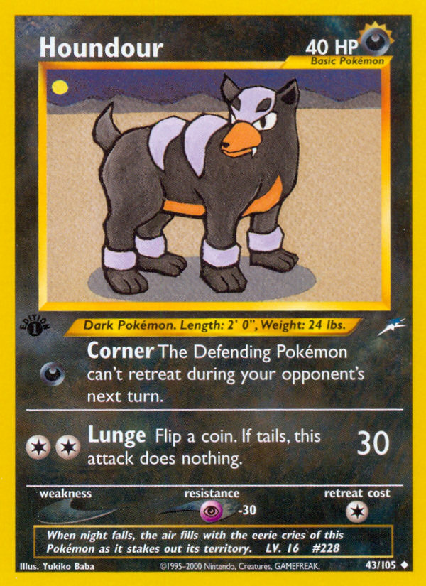 Houndour (43/105) [Neo Destiny 1st Edition] | Enigma On Main