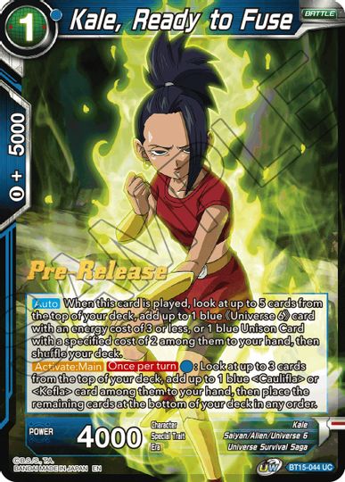 Kale, Ready to Fuse (BT15-044) [Saiyan Showdown Prerelease Promos] | Enigma On Main