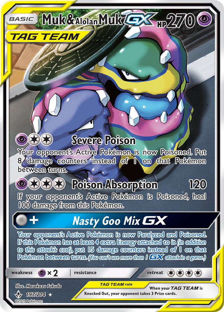 Muk & Alolan Muk GX (197/214) [Sun & Moon: Unbroken Bonds] | Enigma On Main