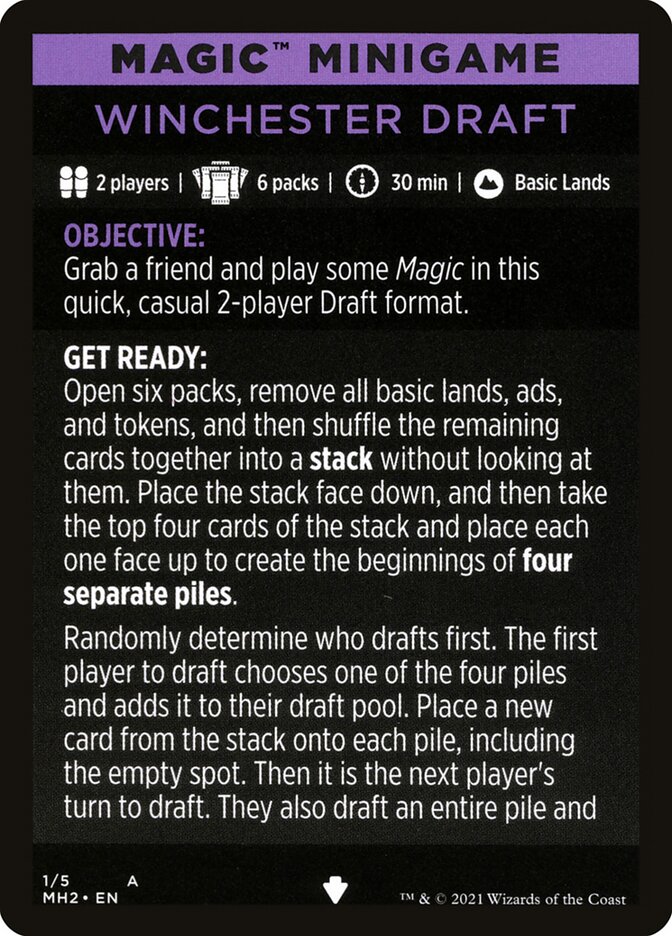 Winchester Draft (Magic Minigame) [Modern Horizons 2 Minigame] | Enigma On Main