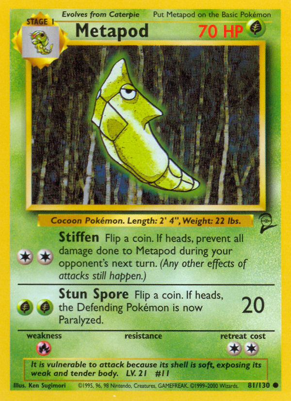 Metapod (81/130) [Base Set 2] | Enigma On Main