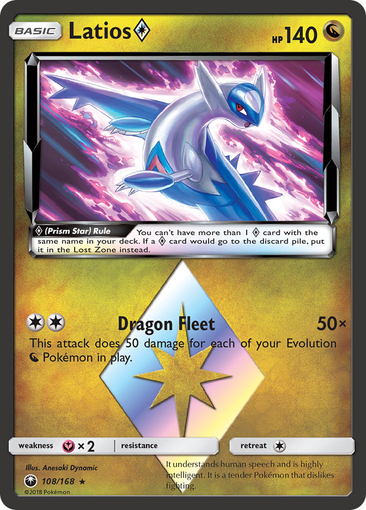 Latios (108/168) (Prism Star) [Sun & Moon: Celestial Storm] | Enigma On Main