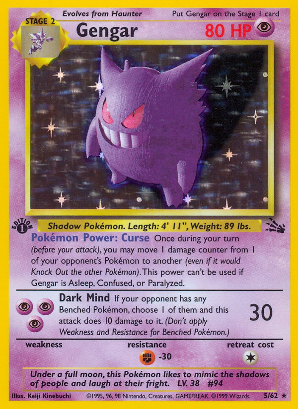 Gengar (5/62) [Fossil 1st Edition] | Enigma On Main