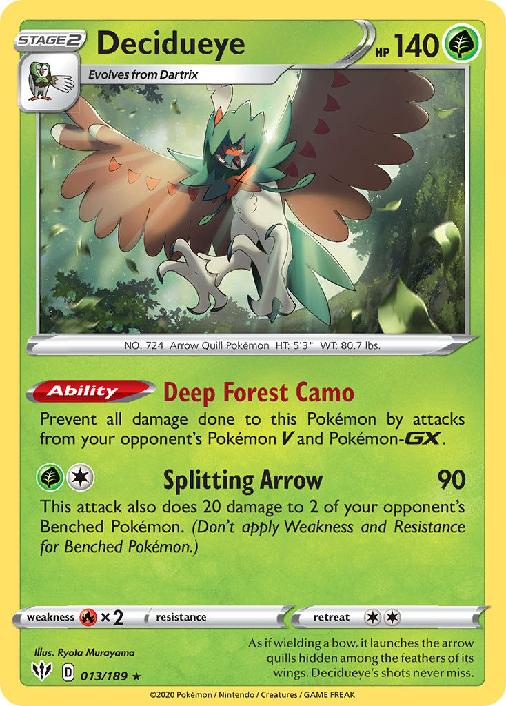 Decidueye (013/189) [Sword & Shield: Darkness Ablaze] | Enigma On Main