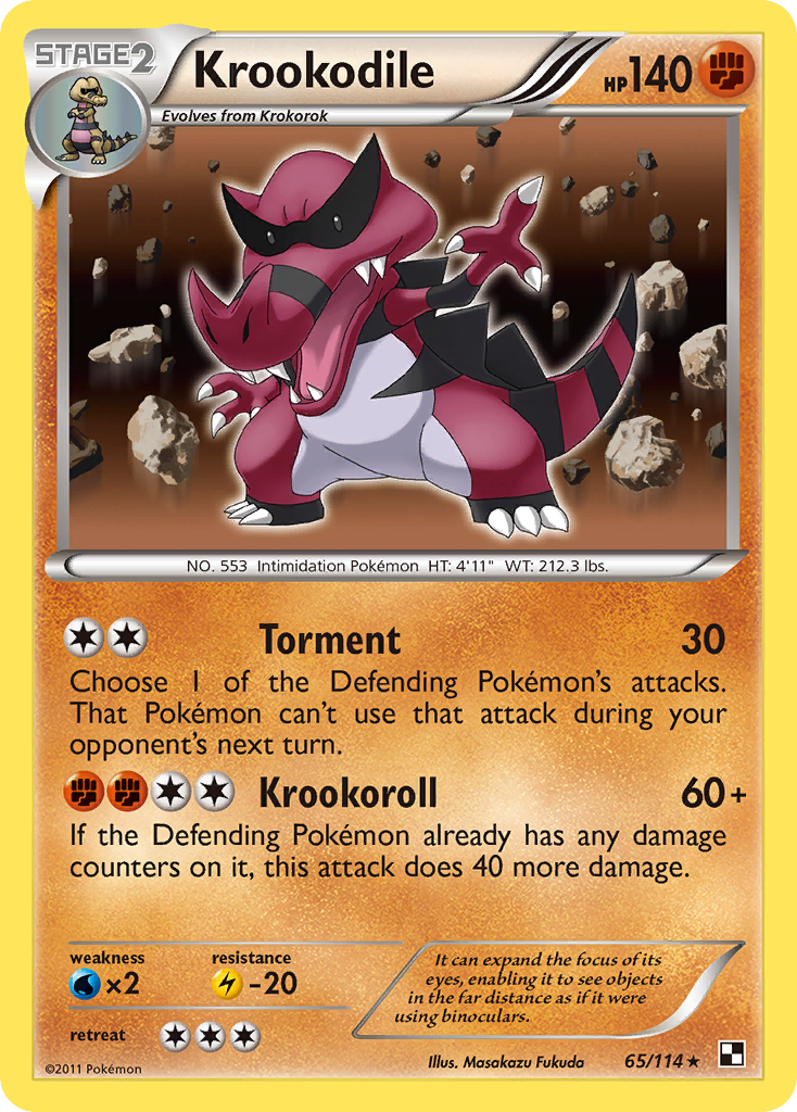 Krookodile (65/114) [Black & White: Base Set] | Enigma On Main