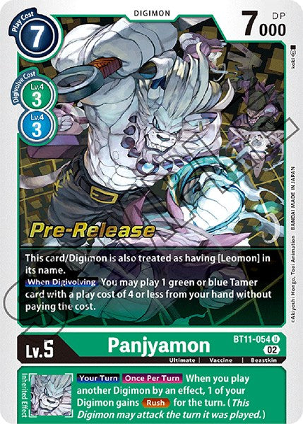 Panjyamon [BT11-054] [Dimensional Phase Pre-Release Promos] | Enigma On Main