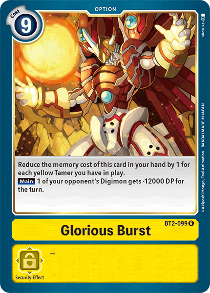 Glorious Burst [BT2-099] [Release Special Booster Ver.1.5] | Enigma On Main