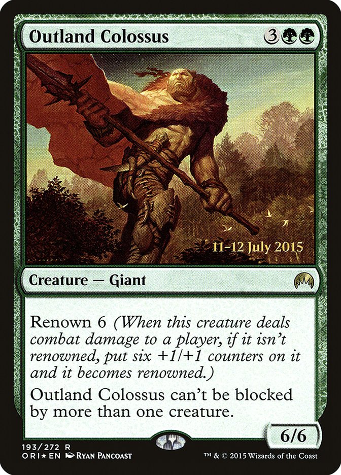 Outland Colossus [Magic Origins Prerelease Promos] | Enigma On Main
