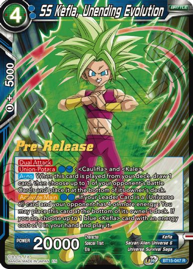 SS Kefla, Unending Evolution (BT15-047) [Saiyan Showdown Prerelease Promos] | Enigma On Main