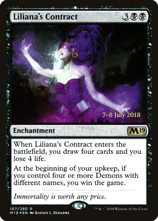 Liliana's Contract [Core Set 2019 Promos] | Enigma On Main