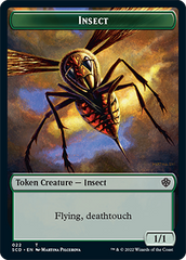 Insect // Human Warrior Double-Sided Token [Starter Commander Decks] | Enigma On Main