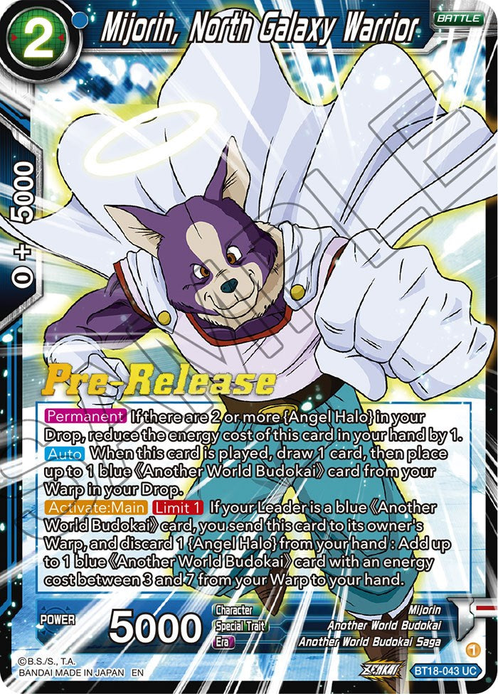 Mijorin, North Galaxy Warrior (BT18-043) [Dawn of the Z-Legends Prerelease Promos] | Enigma On Main