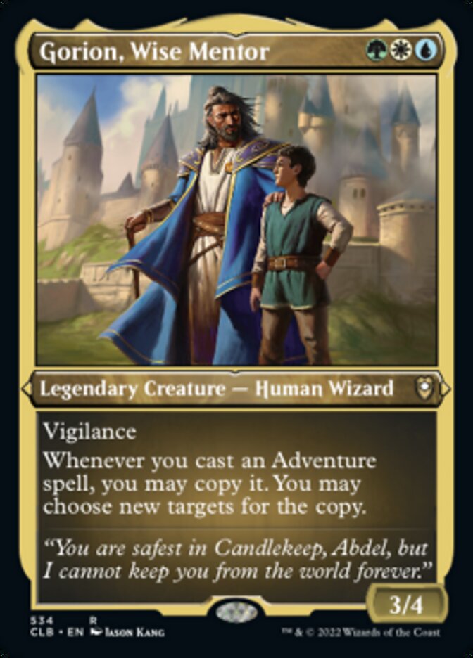 Gorion, Wise Mentor (Foil Etched) [Commander Legends: Battle for Baldur's Gate] | Enigma On Main