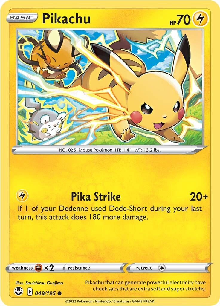 Pikachu (049/195) [Sword & Shield: Silver Tempest] | Enigma On Main