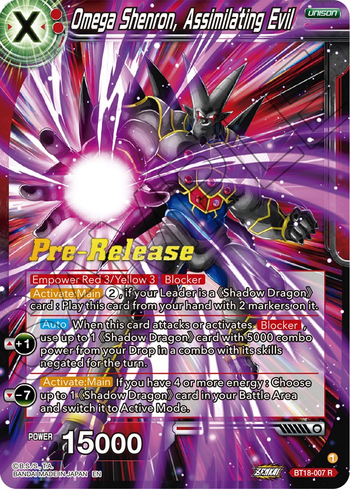 Omega Shenron, Assembling Evil (BT18-007) [Dawn of the Z-Legends Prerelease Promos] | Enigma On Main