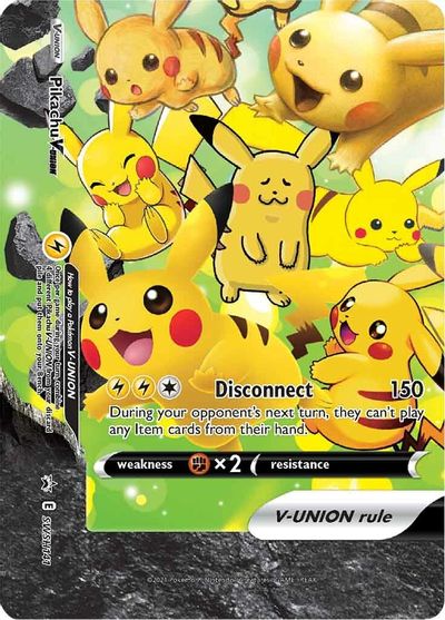 Pikachu V-UNION (SWSH141) (Celebrations) [Sword & Shield: Black Star Promos] | Enigma On Main