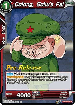 Oolong, Goku's Pal (BT10-016) [Rise of the Unison Warrior Prerelease Promos] | Enigma On Main