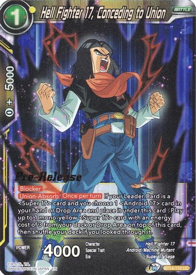 Hell Fighter 17, Conceding to Union (BT14-110) [Cross Spirits Prerelease Promos] | Enigma On Main