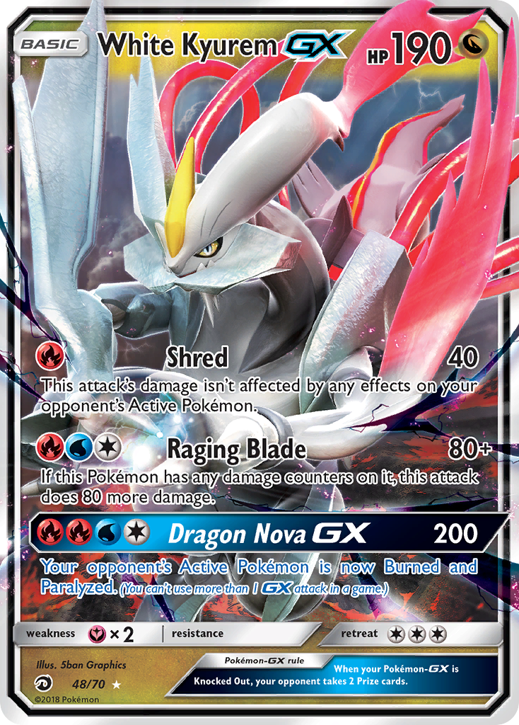 White Kyurem GX (48/70) [Sun & Moon: Dragon Majesty] | Enigma On Main