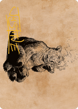 Wilson, Refined Grizzly Art Card (Gold-Stamped Signature) [Commander Legends: Battle for Baldur's Gate Art Series] | Enigma On Main