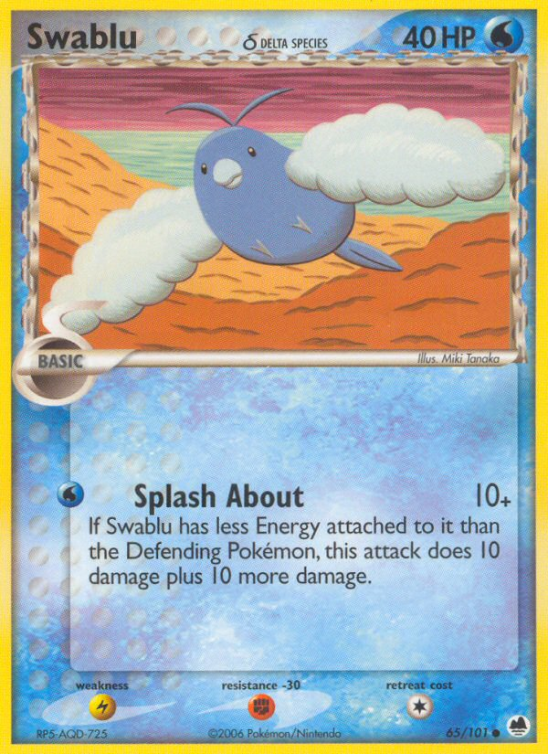 Swablu (65/101) (Delta Species) [EX: Dragon Frontiers] | Enigma On Main