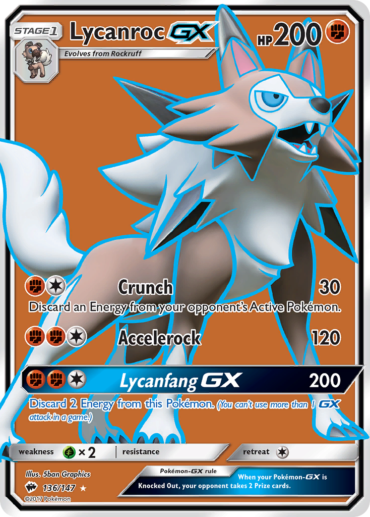 Lycanroc GX (136/147) [Sun & Moon: Burning Shadows] | Enigma On Main