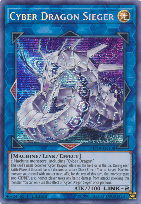 Cyber Dragon Sieger [MP19-EN108] Prismatic Secret Rare | Enigma On Main