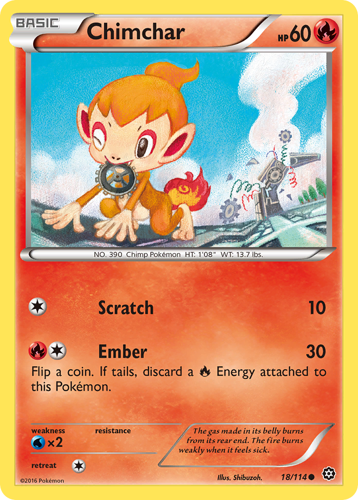 Chimchar (18/114) [XY: Steam Siege] | Enigma On Main