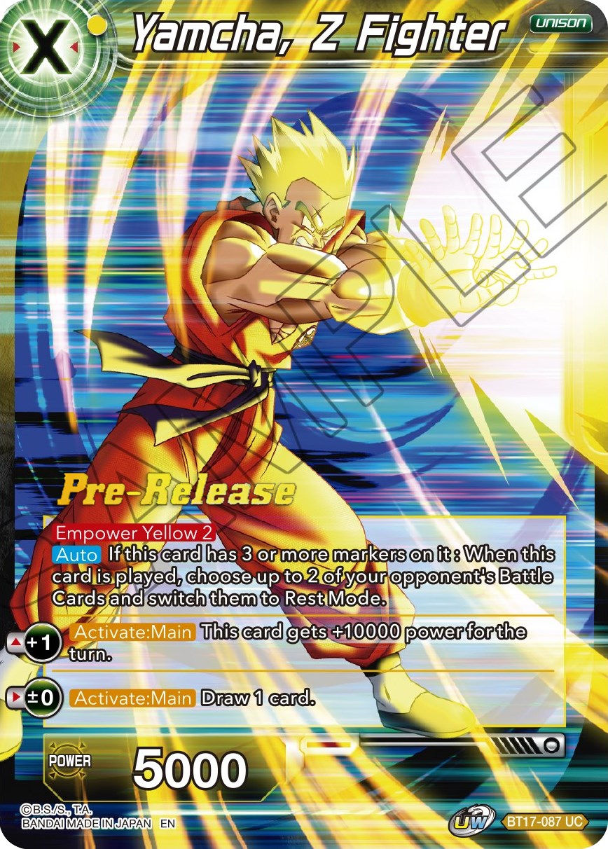 Yamcha, Z Fighter (BT17-087) [Ultimate Squad Prerelease Promos] | Enigma On Main