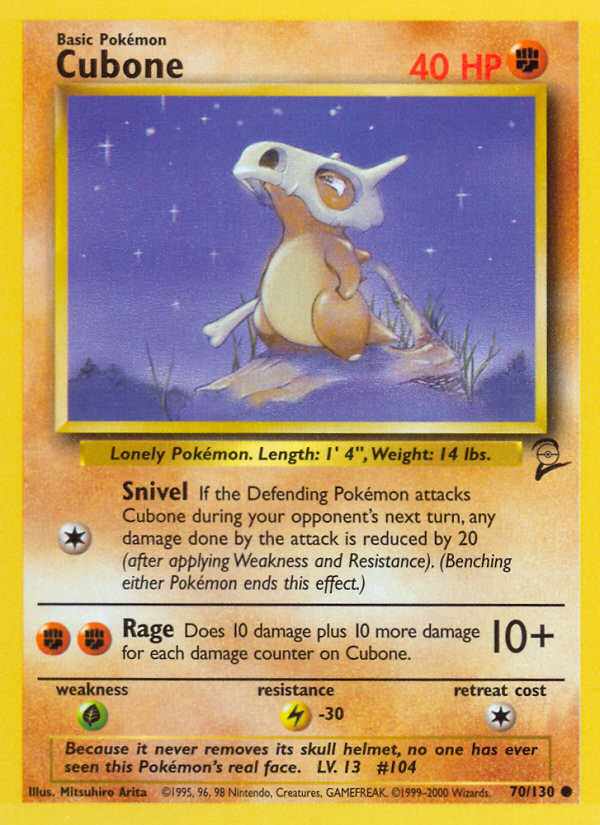 Cubone (70/130) [Base Set 2] | Enigma On Main