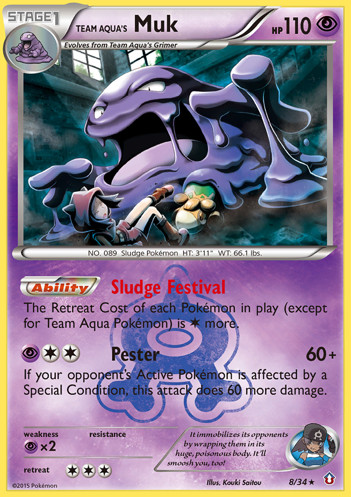 Team Aqua's Muk (8/34) [XY: Double Crisis] | Enigma On Main