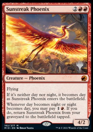 Sunstreak Phoenix (Promo Pack) [Innistrad: Midnight Hunt Promos] | Enigma On Main