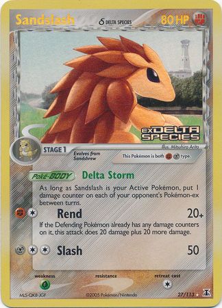 Sandslash (27/113) (Delta Species) (Stamped) [EX: Delta Species] | Enigma On Main