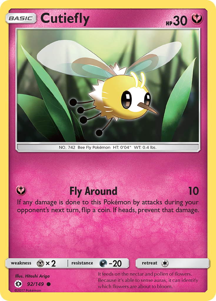 Cutiefly (92/149) [Sun & Moon: Base Set] | Enigma On Main